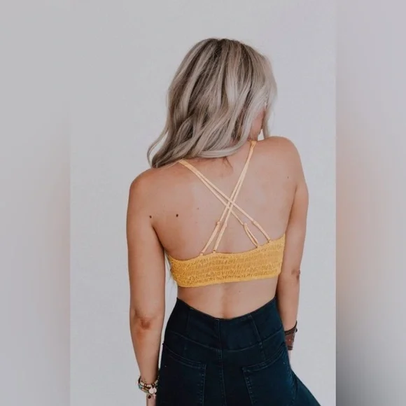 NWT Three Bird Nest Crochet Bralette Sage sz M 34 A-C - Picture 3 of 5